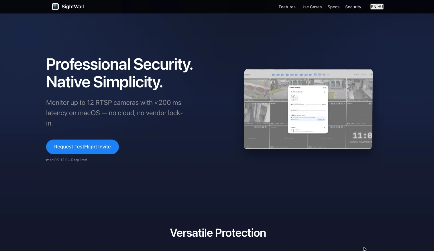 SightWall product website and macOS software